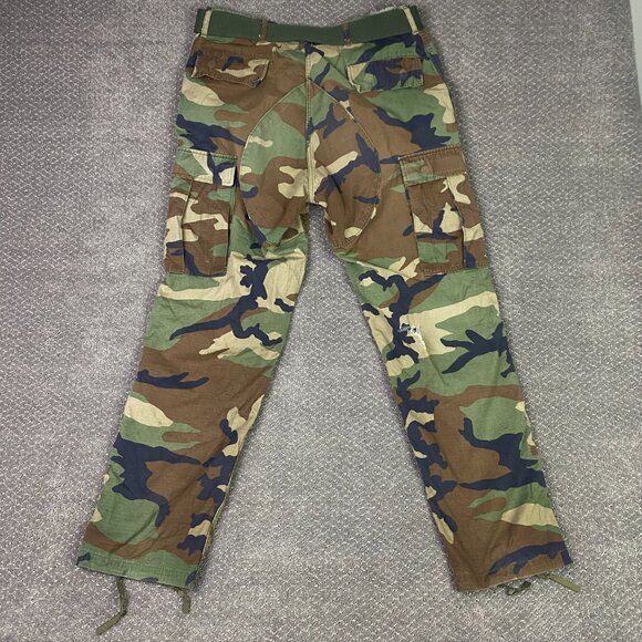 Trousers Hot Weather Woodland Camo Pattern Combat Mens Medium Long Military Pant - Picture 6 of 16